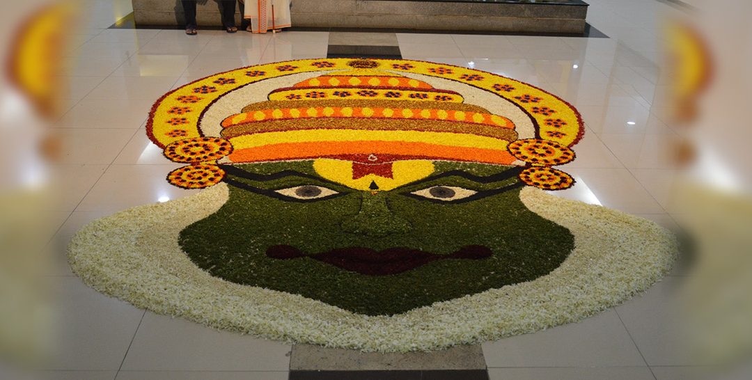 Making of ‘Kathakali’ Pookkalam that Graced Onam Celebrations