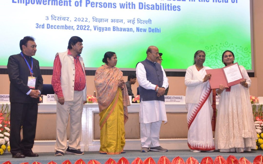 Empowered Vision of Vidhya Y was Honoured by the President of India