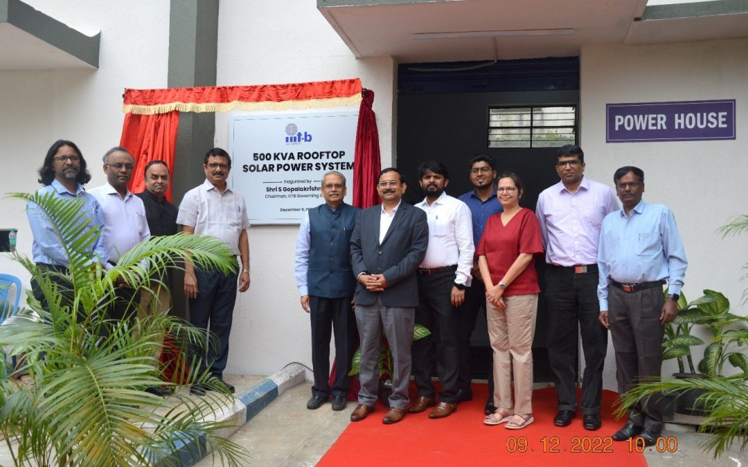 500 KVA rooftop solar power system installed at IIITB