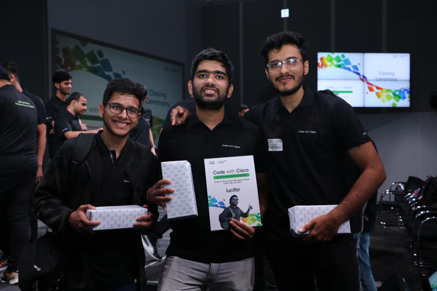 IIITBangalore Trio Triumphs in ‘Code with Cisco’ Codeathon