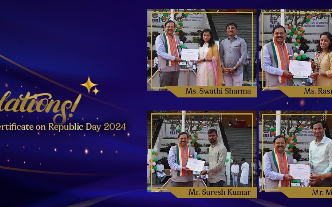 IIIT-Bangalore Honors Outstanding Performers on Republic Day
